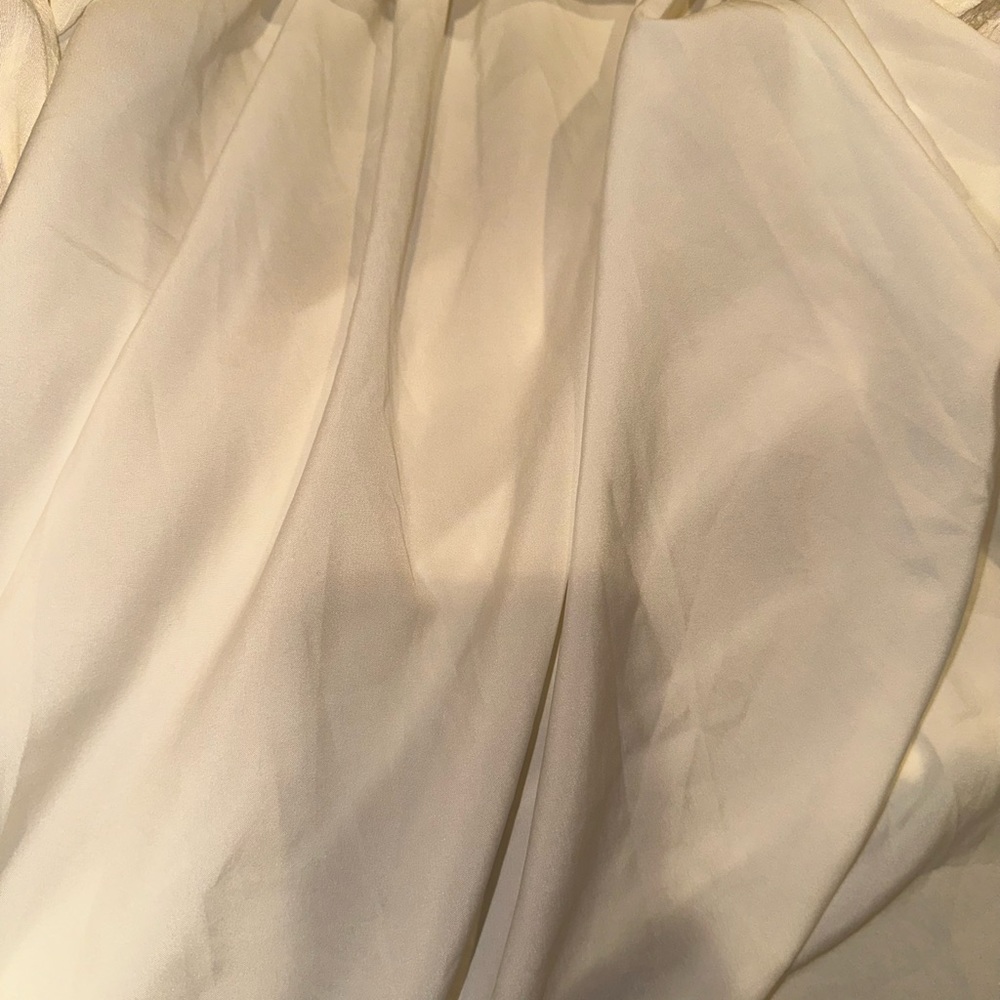 NWT Lulus Cream Color Short Sleeve Prairie Style Dress,‎ Size XL - Picture 9 of 11